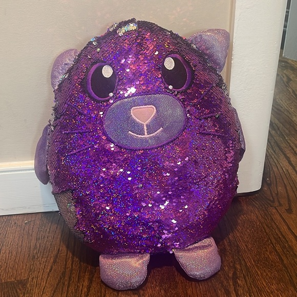 Shimmeez Oliver the Owl Plush / FLIP SEQUINS stuffed animal - Picture 2 of 9